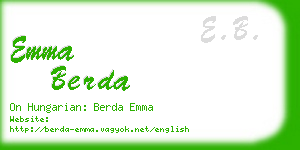 emma berda business card